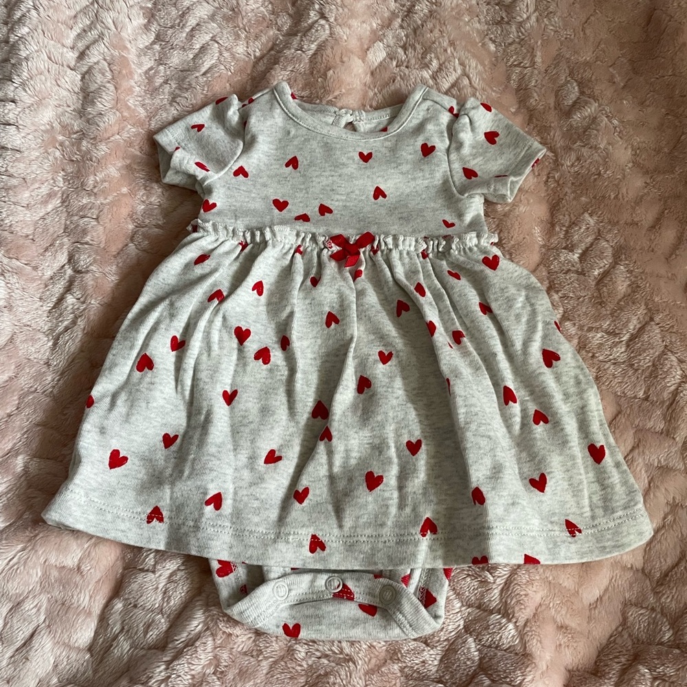 Grey heart onesie